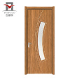 2018 alibaba nuevos estilos de una sola hoja puerta de madera de pvc puerta de cristal